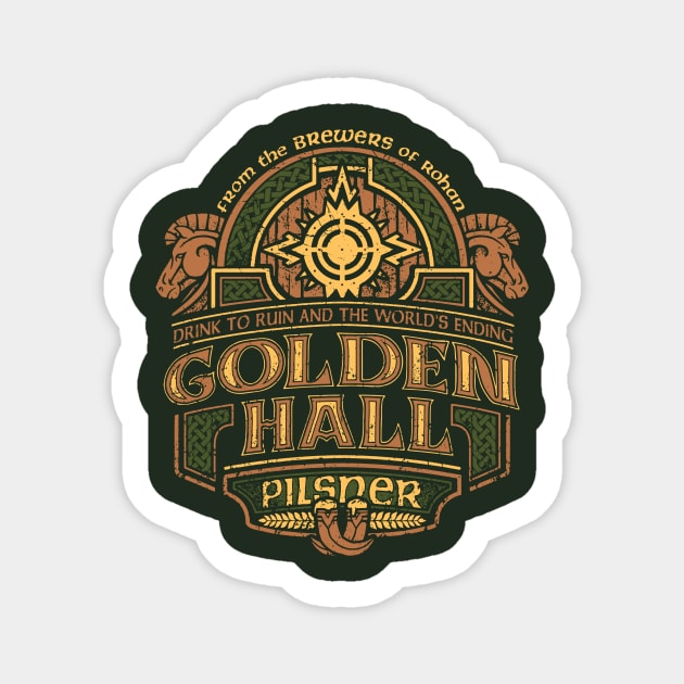 Golden Hall Pilsner Sticker by CoryFreemanDesign